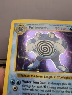 Pokemon TCG Poliwrath Base Set 13/103 Shadowless Holo Rare LP - Image 4