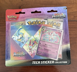 Pokemon Prismatic Evolutions Tech Sticker Collection 3 Pack Random Art QTY - Image 1