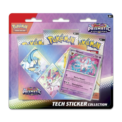 Pokemon Prismatic Evolutions Tech Sticker Collection 3 Pack Random Art QTY - Image 2