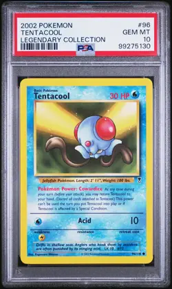 2002 POKEMON LEGENDARY COLLECTION #96 TENTACOOL PSA 10 - Image 1