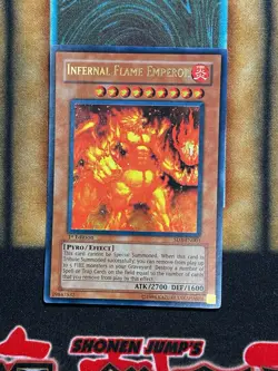 Yugioh Infernal Flame Emperor SD3-EN001 Ultra Rare 1st Ed NM - Image 1