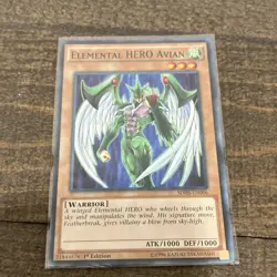 Yu-Gi-Oh! Konami Elemental HERO Avian SDHS-EN006 1st Edition Wind ATK/1000 DEF/. - Image 1