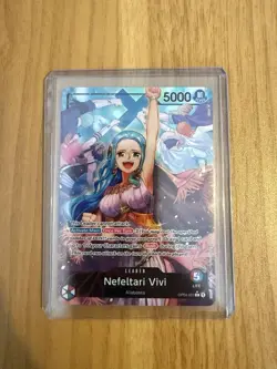 One Piece Nefeltari Vivi OP04-001 Kingdoms of Intrigue Alt Art Leader -Near Mint - Image 1