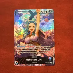 One Piece English Kingdoms of Intrigue OP04-001 Nefeltari Vivi LEADER ALT ART NM - Image 1