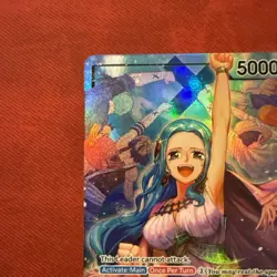 One Piece English Kingdoms of Intrigue OP04-001 Nefeltari Vivi LEADER ALT ART NM - Image 2