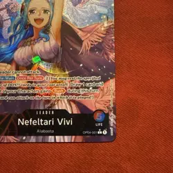 One Piece English Kingdoms of Intrigue OP04-001 Nefeltari Vivi LEADER ALT ART NM - Image 4