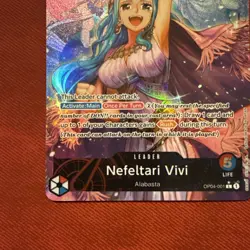 One Piece English Kingdoms of Intrigue OP04-001 Nefeltari Vivi LEADER ALT ART NM - Image 5