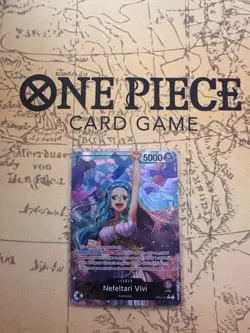 One Piece English Kingdoms of Intrigue OP04-001 Nefeltari Vivi LEADER ALT ART NM - Image 1