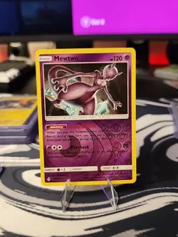 Mewtwo 75/214 - Unbroken Bonds SM Reverse Holo Pokemon TCG Card - (NM/M) - Image 1