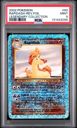 Rapidash 60/110 Reverse Holo - Pokemon Legendary Collection 2002 Vintage PSA 9 - Image 1