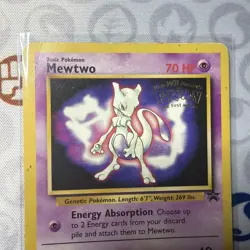Pokemon TCG Mewtwo #3 Pokemon WOTC Black Star Promo Card WB Movie Stamped DMG - Image 5