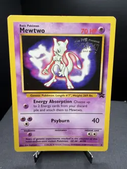 Pokemon TCG WOTC Mewtwo 3 WB Movie Black Star Promo Stamped LP - Image 1
