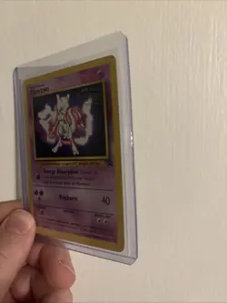 1999 Vintage POKEMON TCG MEWTWO #3 The First Movie Black Star Promo Set HP / MP - Image 3