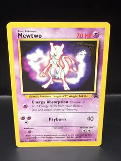 Pokemon TCG Mewtwo #3 Pokemon Wizards Black Star Promo Card WB Movie Stamped A - Image 1