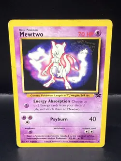 Pokemon TCG Mewtwo #3 Pokemon Wizards Black Star Promo Card WB Movie Stamped - Image 1
