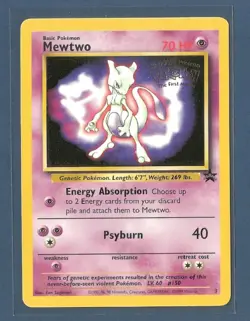 Pokemon TCG Mewtwo #3 *Black Star Promo* 💥WB Movie Stamp💥 1999 Wizards - NM/MT - Image 1