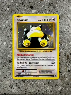 Pokemon TCG Cards Snorlax XY179 Black Star Promo Holo - Image 1