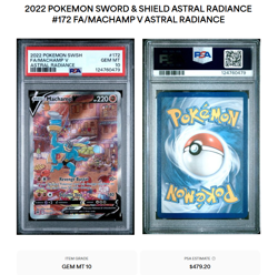 PSA 10 GEM MINT Machamp V Alternate Alt Art 172/189 Pokemon SWSH Astral Radiance - Image 3