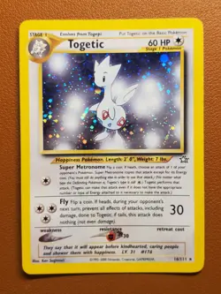 Togetic 16/111 Neo Genesis Rare Holo Unlimited Edition Pokemon Card MP - Image 1
