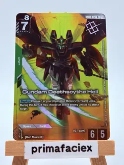 Gundam Card - Gundam Deathscythe Hell - GD03-021 R+ (Winner) - Image 1