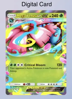 (Digital Card) Mega Venusaur EX, Pokemon TCG Pocket, English - Image 1