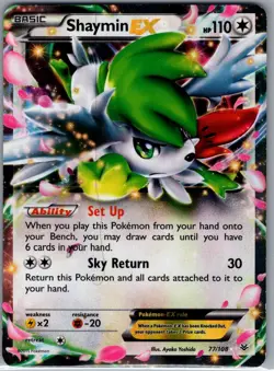 Shaymin EX 77/108 XY - Roaring Skies - Pokemon Card - NM - Image 1