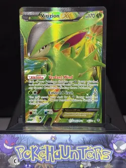 Pokemon Card Virizion EX 96/101 Plasma Blast Full Art Holo Rare Played - Image 1