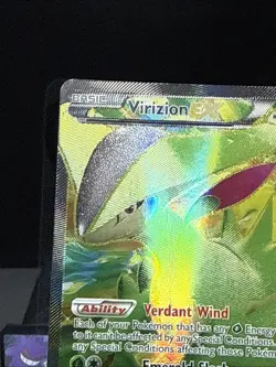 Pokemon Card Virizion EX 96/101 Plasma Blast Full Art Holo Rare Played - Image 3