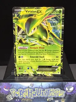 Pokemon Card Virizion EX 9/101 Plasma Blast Ultra Rare Half Art Light Play - Image 1