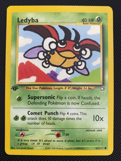 Ledyba 63/111 1st Edition Neo Genesis Common - WOTC - Pokemon Card - Image 1