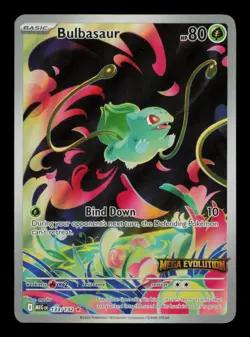 Pokemon Card Bulbasaur 133/132 Mega Evolution Promo Stamped IR Full Art NM 2025 - Image 1