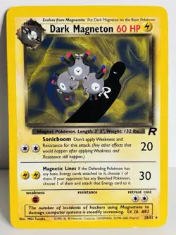 DARK MAGNETON 28/82 Non-Holo Rare Team Rocket WOTC - Pokemon Card 2000 - Image 1