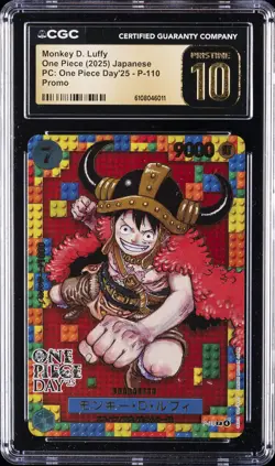2025 ONE PIECE JPN PC: ONE PIECE DAY'25 PROMO MONKEY D. LUFFY CGC 10 PRISTINE - Image 1