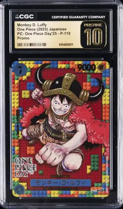 2025 ONE PIECE JPN PC: ONE PIECE DAY'25 - PROMO MONKEY D. LUFFY CGC 10 PRISTINE - Image 1