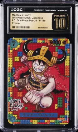 2025 ONE PIECE JPN PC: ONE PIECE DAY'25 -PROMO MONKEY D. LUFFY CGC 10 PRISTINE - Image 1