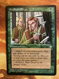 MTG 3 x Fyndhorn Elves Ice Age Lightly Played Condition Green Vintage!!! - Image 2