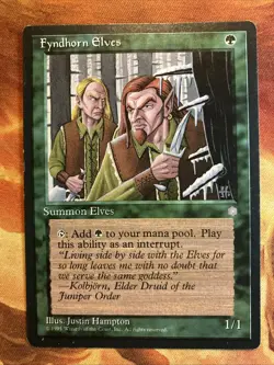 MTG 3 x Fyndhorn Elves Ice Age Lightly Played Condition Green Vintage!!! - Image 4