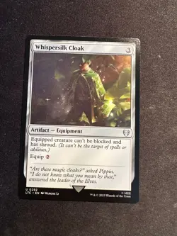 Whispersilk Cloak - 0292 LTC MTG - Uncommon N/M - Elven Council - Image 1