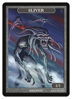 Sliver 1/1 Token by Artist Joel Biske MTG Magic Token Givememana - Image 1