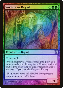 Yavimaya Dryad FOIL Time Spiral PLD Green Uncommon MAGIC MTG CARD ABUGames - Image 1