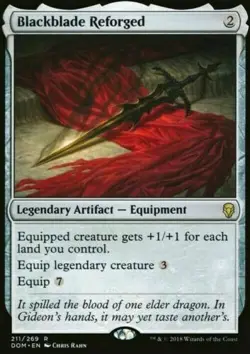 1x BLACKBLADE REFORGED - Dominaria/Commander - MTG - NM - Magic the Gathering - Image 1