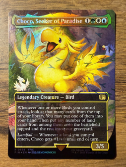 MTG Final Fantasy Choco, Seeker of Paradise Chocobo Track #569 *FOIL* Borderless - Image 1