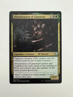 Abomination of Llanowar MTG Magic the Gathering Card NM Near Mint CMR - Image 1