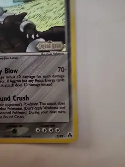 2006 EX Legend Maker Arggron #2/92 Rare Holo Pokemon Card - Image 2