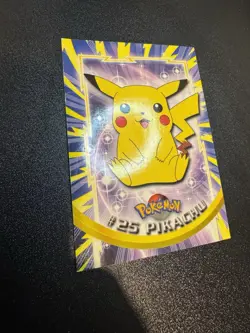 Pikachu #25 Topps TV Animation Edition Non Holo Pokemon 1999 Blue Logo NM - Image 2