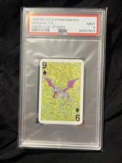 1999 BICYCLE POKEMON MINI PLAYING CARDS GREEN DECK AERODACTYL PSA 9 - Image 1