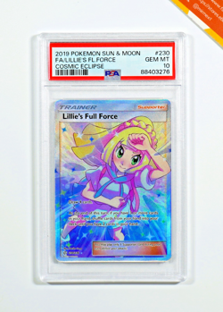 Pokemon PSA 10 Lillie's Full Force #230 Full Art Cosmic Eclipse 2019 English - Image 1