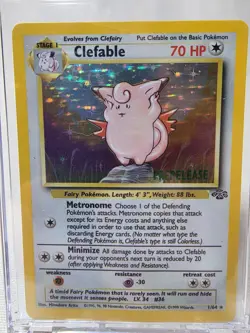 Pokemon 1999 Pre-Release Jungle Clefable Stamped Card 1/64 | Extremely Rare - Image 1