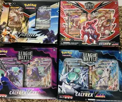 4 Pokemon League Battle Decks Urshifu, Lyca,Corv, Calyrex, Vmax Factory NIB - Image 2