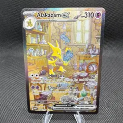 Alakazam ex 201/165 Sv: Scarlet & Violet 151 Full Art Holo Pokemon Trading Card - Image 1